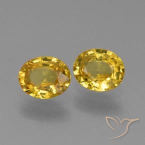 1.34ct Natural Deep Yellow Sapphire, Oval Cut, 6x4.9 mm