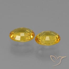 1.34ct Natural Deep Yellow Sapphire, Oval Cut, 6x4.9 mm