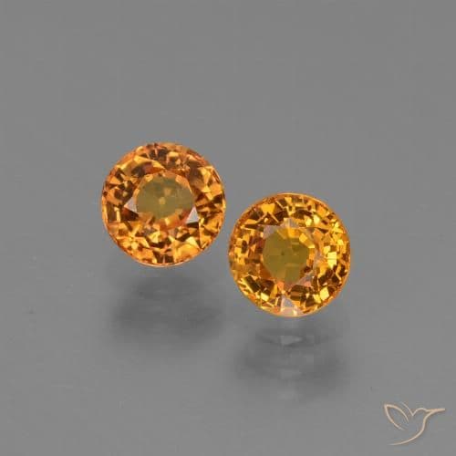 0.65ct Natural Golden Sapphire, Round Cut, 4.76 mm