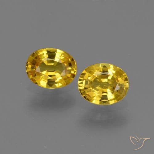 2.92ct Natural Medium Yellow Sapphire, Oval Cut, 6.1x4.8 mm