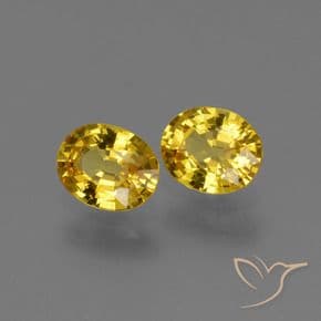 1.43ct Natural Yellow Sapphire, Oval Cut, 6x5 mm