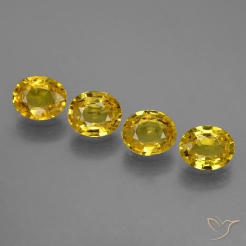 2.92ct Natural Medium Yellow Sapphire, Oval Cut, 6.1x4.8 mm