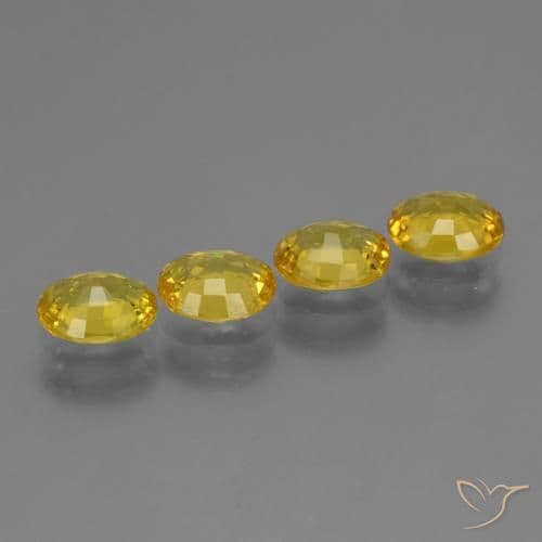 2.92ct Natural Medium Yellow Sapphire, Oval Cut, 6.1x4.8 mm