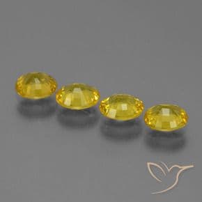 3.00ct Natural Medium Yellow Sapphire, Oval Cut, 5.9x5 mm