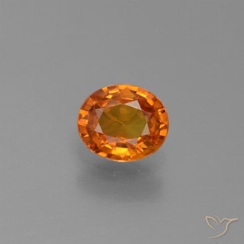 0.80ct Natural Orange Brown Sapphire, Oval Cut, 6.1x5 mm