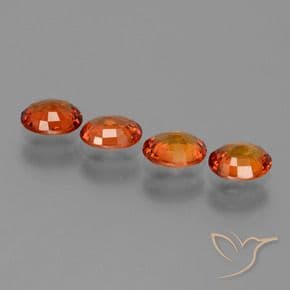 3.03ct Natural Fire Orange Sapphire, Oval Cut, 6.1x5.1 mm