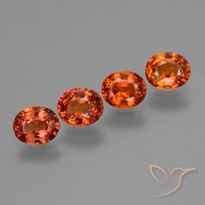 3.56ct Natural Deep Orange Sapphire, Oval Cut, 6.1x5.1 mm