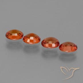 3.56ct Natural Deep Orange Sapphire, Oval Cut, 6.1x5.1 mm