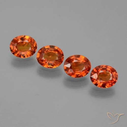 2.80ct Natural Fire Orange Sapphire, Oval Cut, 5.9x5 mm