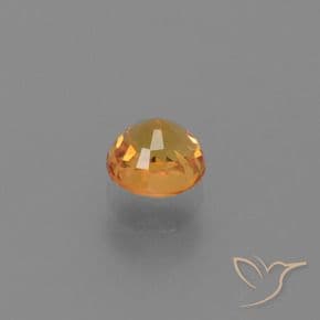 0.84ct Natural Gold Sapphire, Round Cut, 5.08 mm