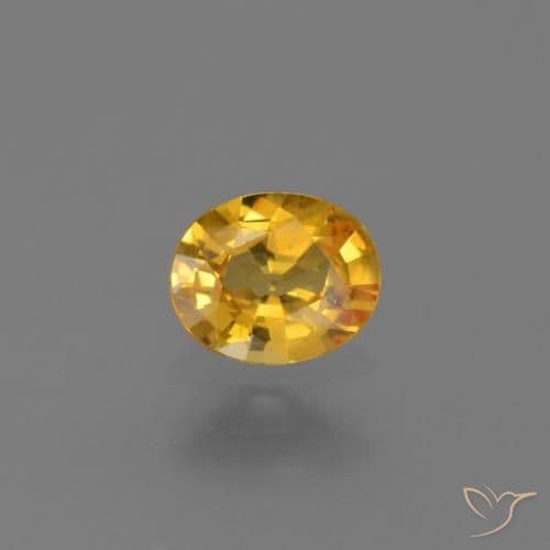 1.51ct Natural Golden Sapphire, Oval Cut, 6.1x5.1 mm