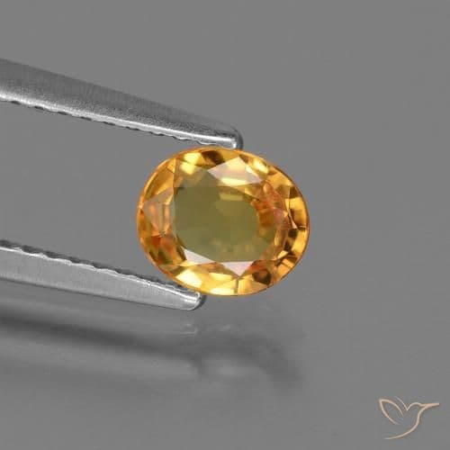 1.22ct Natural Dark Golden Sapphire, Oval Cut, 6.2x5.3 mm