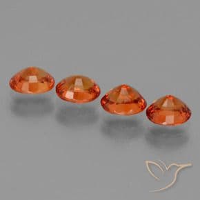 3.19ct Natural Reddish Orange Sapphire, Oval Cut, 5.8x4.9 mm