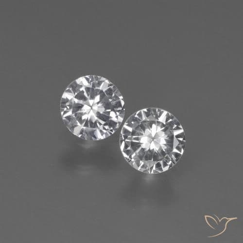1.36ct Natural White Sapphire, Round Cut, 4.15 mm