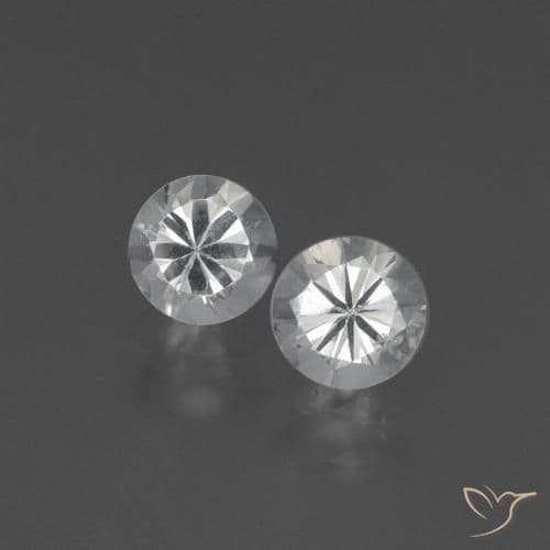 1.36ct Natural White Sapphire, Round Cut, 4.15 mm