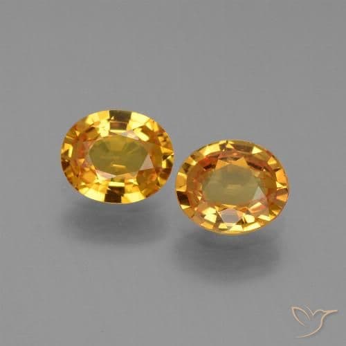2.91ct Dark Orange-Gold Sapphire, Oval Cut, 5.8x4.8 mm