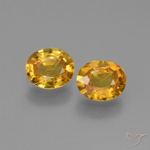 1.40ct Natural Deep Golden Orange Sapphire, Oval Cut, 6x5 mm