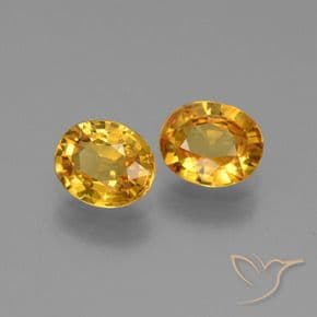 1.40ct Natural Deep Golden Orange Sapphire, Oval Cut, 6x5 mm