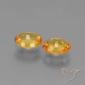 1.40ct Natural Deep Golden Orange Sapphire, Oval Cut, 6x5 mm