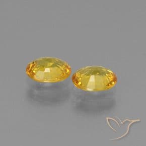 1.23ct Natural Golden Sapphire, Oval Cut, 5.8x4.9 mm