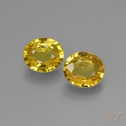 1.23ct Natural Cyber Yellow Sapphire, Oval Cut, 5.8x4.9 mm