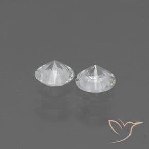 0.73ct Natural White Sapphire, Round Cut, 4.31 mm