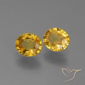 1.38ct Natural Deep Gold Sapphire, Oval Cut, 5.8x5 mm