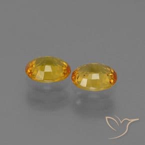 1.38ct Natural Deep Gold Sapphire, Oval Cut, 5.8x5 mm