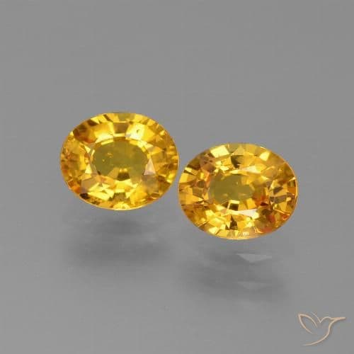 0.75ct Dark Orange-Gold Sapphire, Oval Cut, 5.9x5.2 mm