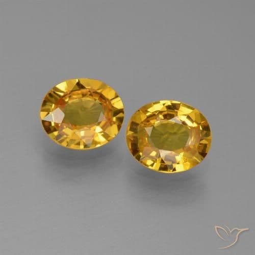 0.75ct Dark Orange-Gold Sapphire, Oval Cut, 5.9x5.2 mm