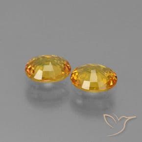 1.33ct Natural Deep Gold Sapphire, Oval Cut, 6x5.1 mm