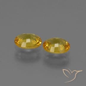1.30ct Natural Deep Yellow Sapphire, Oval Cut, 5.9x4.9 mm
