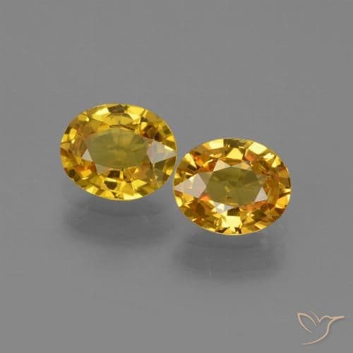 1.43ct Natural Deep Golden Orange Sapphire, Oval Cut, 6x5 mm