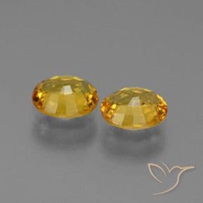 1.43ct Natural Deep Golden Orange Sapphire, Oval Cut, 6x5 mm