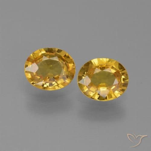 1.03ct Natural Orange-Gold Sapphire, Oval Cut, 6.4x5 mm
