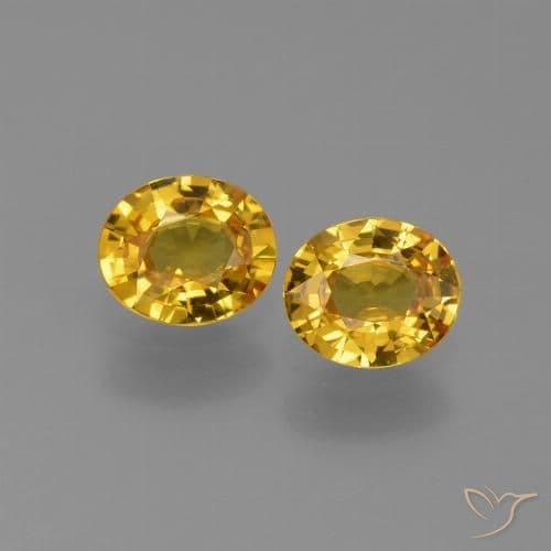 1.30ct Natural Golden Sapphire, Oval Cut, 5.9x4.9 mm