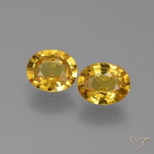 1.03ct Natural Orange-Gold Sapphire, Oval Cut, 6.4x5 mm