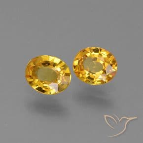 1.30ct Deep Golden Orange Sapphire, Oval Cut, 5.8x4.8 mm