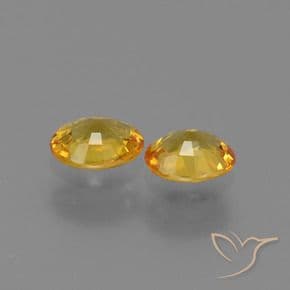 1.30ct Deep Golden Orange Sapphire, Oval Cut, 5.8x4.8 mm