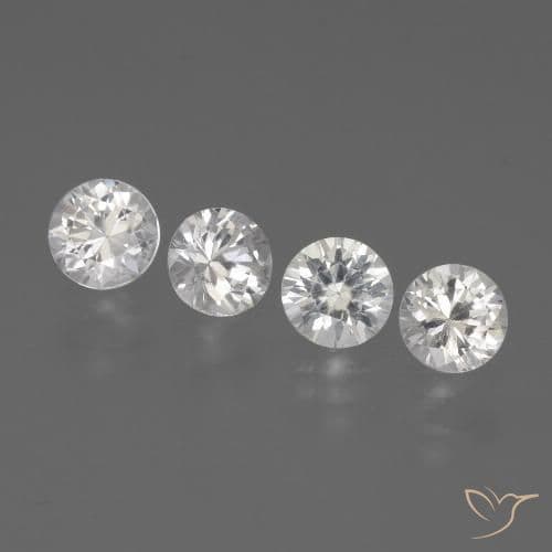 0.34ct Purplish-pink White Sapphire, Round Cut, 4.11 mm