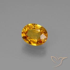 0.78ct Natural Dark Orange-Gold Sapphire, Oval Cut, 6x4.9 mm