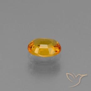 0.78ct Natural Dark Orange-Gold Sapphire, Oval Cut, 6x4.9 mm
