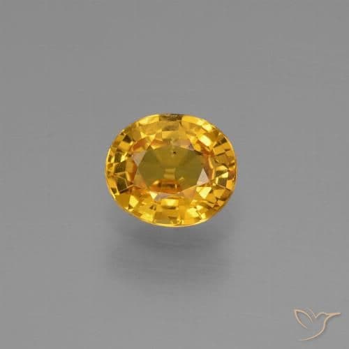 1.22ct Natural Dark Golden Sapphire, Oval Cut, 6.2x5.3 mm
