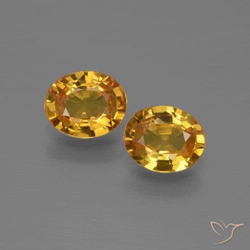 0.72ct Dark Orange-Gold Sapphire, Oval Cut, 5.8x4.7 mm