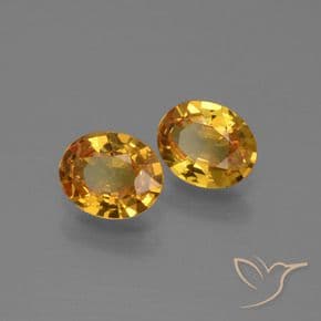 1.22ct Deep Golden Orange Sapphire, Oval Cut, 5.8x4.7 mm