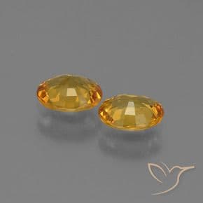 1.22ct Deep Golden Orange Sapphire, Oval Cut, 5.8x4.7 mm