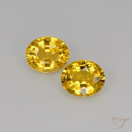 1.38ct Natural Golden Sapphire, Oval Cut, 5.9x4.9 mm