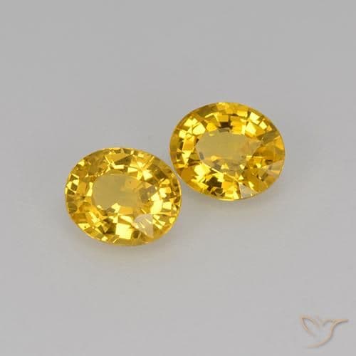 1.38ct Natural Golden Sapphire, Oval Cut, 5.9x4.9 mm