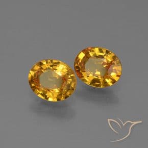 1.32ct Medium Orange-Gold Sapphire, Oval Cut, 5.9x5 mm