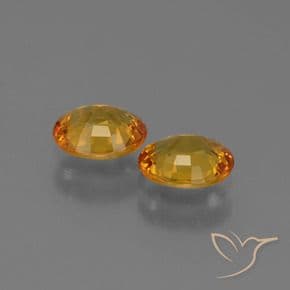 1.32ct Medium Orange-Gold Sapphire, Oval Cut, 5.9x5 mm